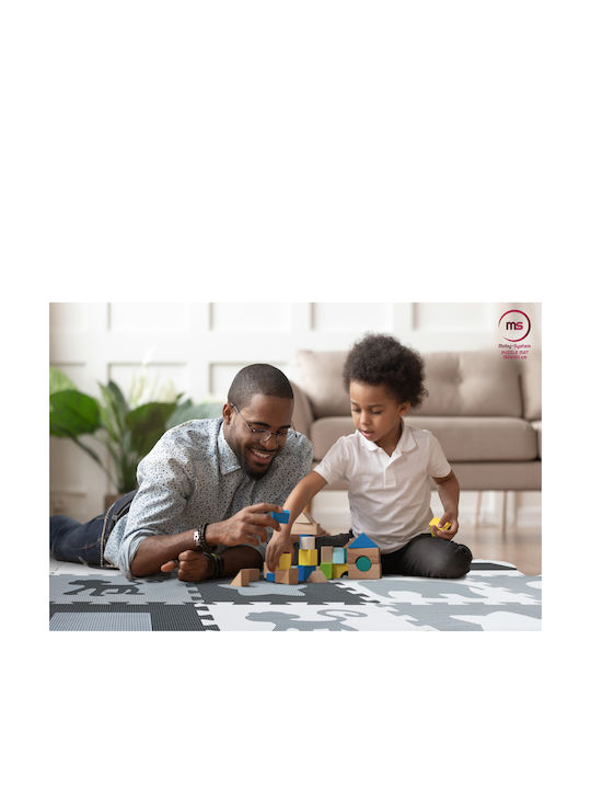 Moby System Kinderbodenpuzzle Grey 16Stück