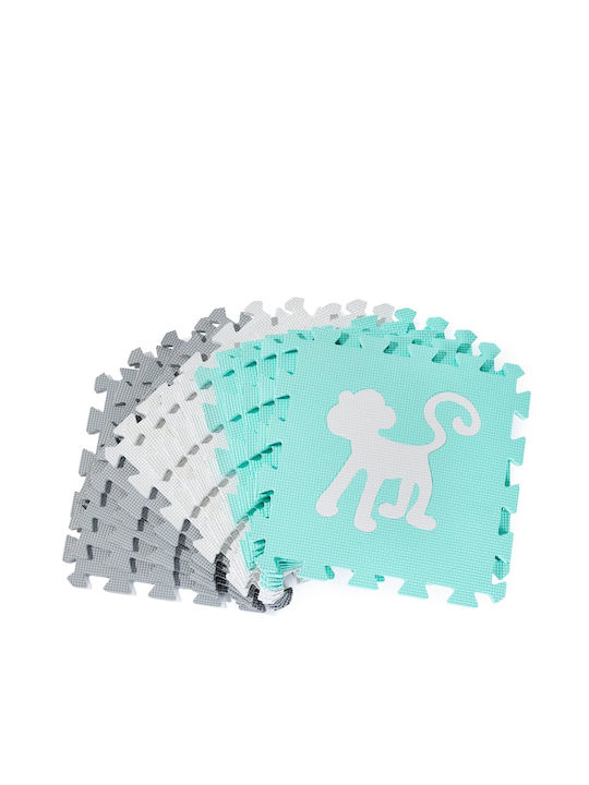 Moby System Kinderbodenpuzzle Mint 16Stück