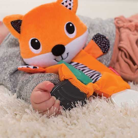 Infantino Cuddly Teether Fox Teething Ring BPA Free Plastic for 0 Months+