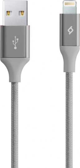 TTEC Regular USB to Lightning Cable Γκρι 1.2m (2Dk16ug)