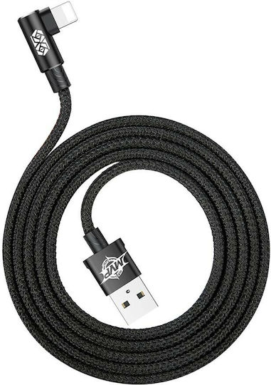 Baseus MVP Angle (90°) / Braided USB to Lightning Cable Μαύρο 1m (CALMVP-01)