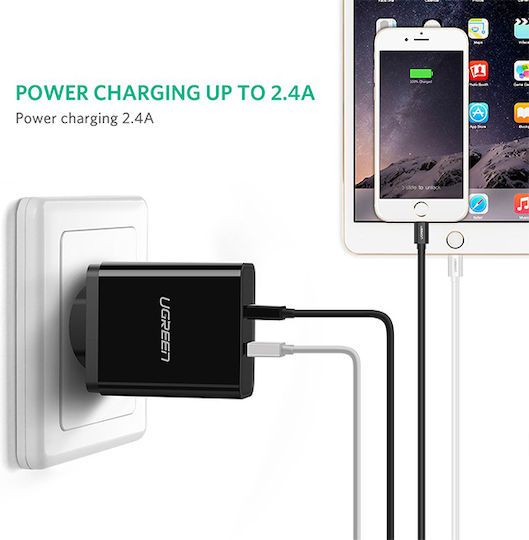 Ugreen Regular USB to Lightning Cable Λευκό 2m (20730)