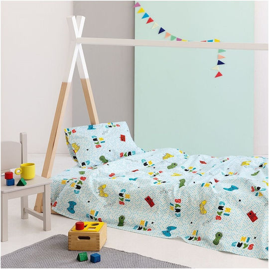 Palamaiki Kinderdecke Einzel My Kingdom Hellblau 160x240cm