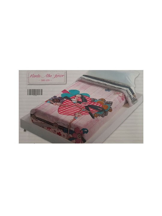Manterol Casa Κουβέρτα Ισπανίας Junior Ροζ 160x240εκ.