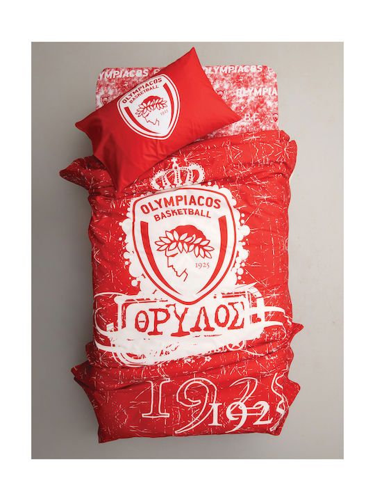 Palamaiki Blanket Velvet Olympiacos Red 155x215cm 9-130071-003