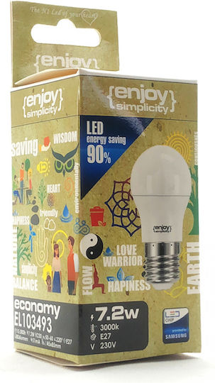 Elvhx LED Bulb 7.5W 85mm for Socket E27 and Shape P45 Cool White 830lm