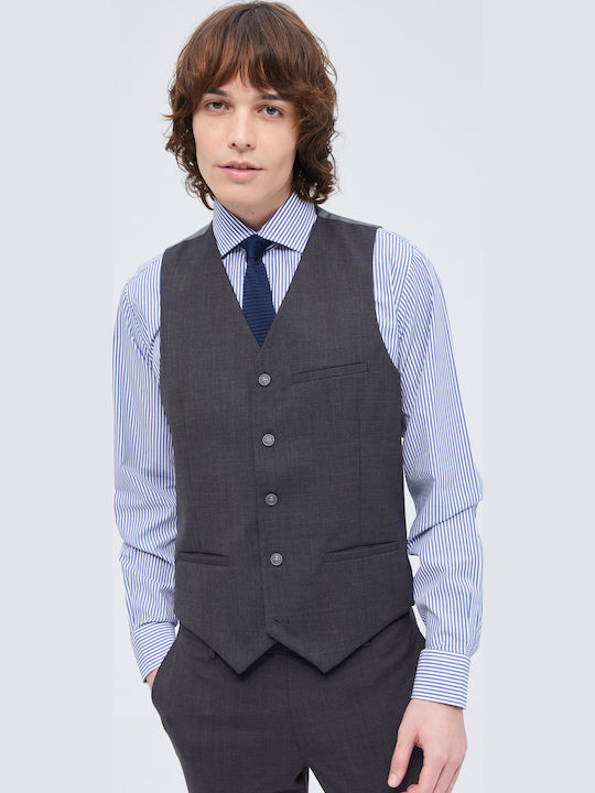 Men's Vest Slim Fit Gray