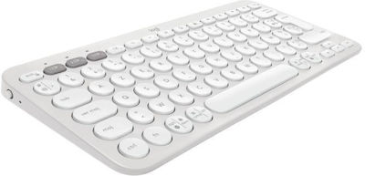 Logitech K380s Ασύρματο Bluetooth Πληκτρολόγιο Αγγλικό US Λευκό