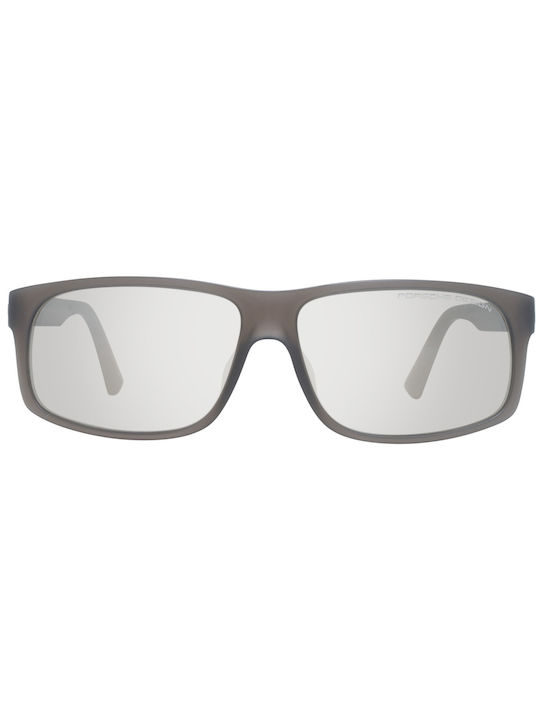 Porsche Design Men's Sunglasses with Gray Plastic Frame and Gray Lens P8572 B