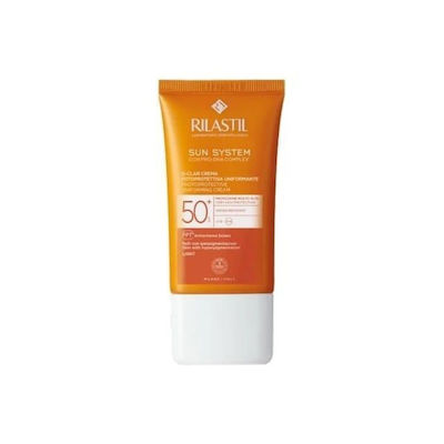 Rilastil D-Clar Uniforming Sunscreen Cream Face SPF50 with Color Light 40ml