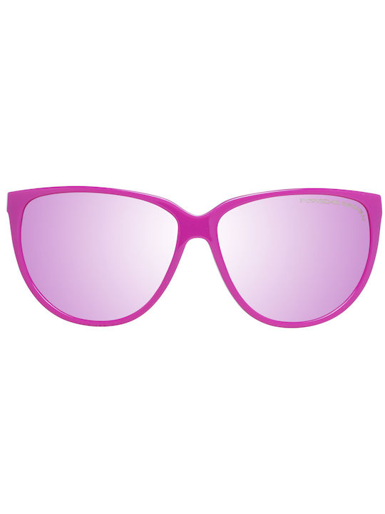 Porsche Design Women's Sunglasses with Pink Plastic Frame and Pink Lens P8588 D