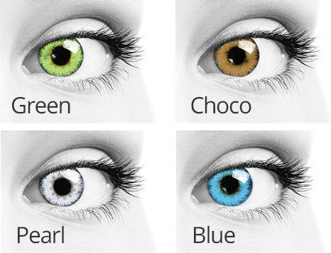 Queen's One Daily Color 2 Täglich Farbige Ohne Dioptrien Kontaktlinsen Hydrogel