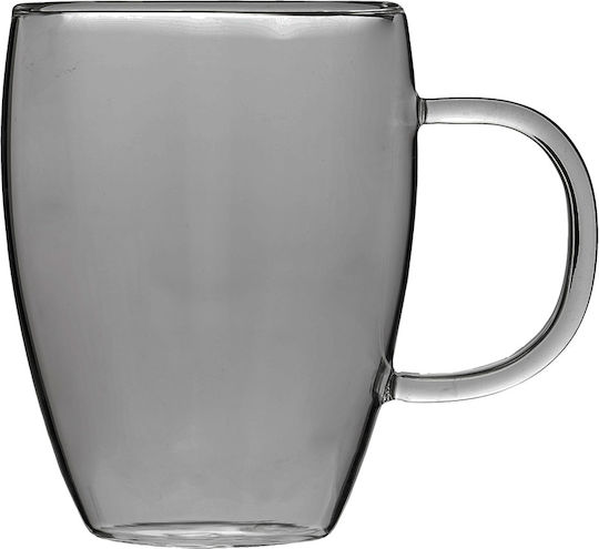 Secret de Gourmet Κούπα Γυάλινη με Καπάκι Γκρι 400ml