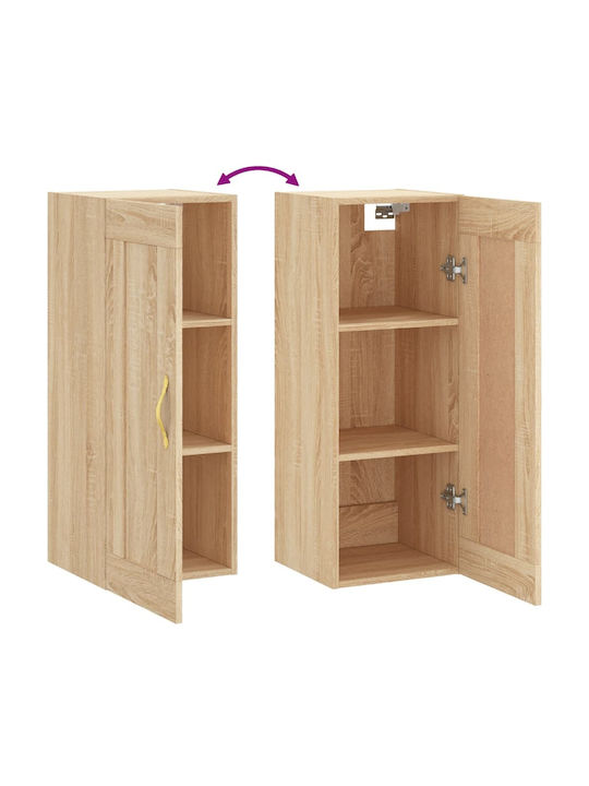 Wall Living Room Cabinet made of Particle Board Sonoma Oak 34.5x34x90cm