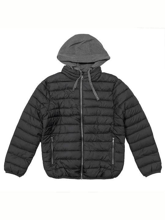 Ustyle Men's Winter Puffer Jacket Black