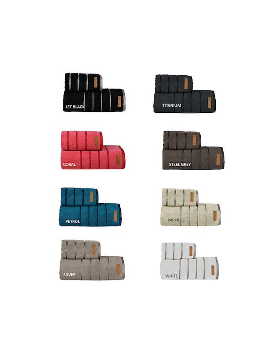 Makis Tselios Home Σετ Πετσέτες Μπάνιου 2τμχ Prive Petrol Βάρους 600gr/m²