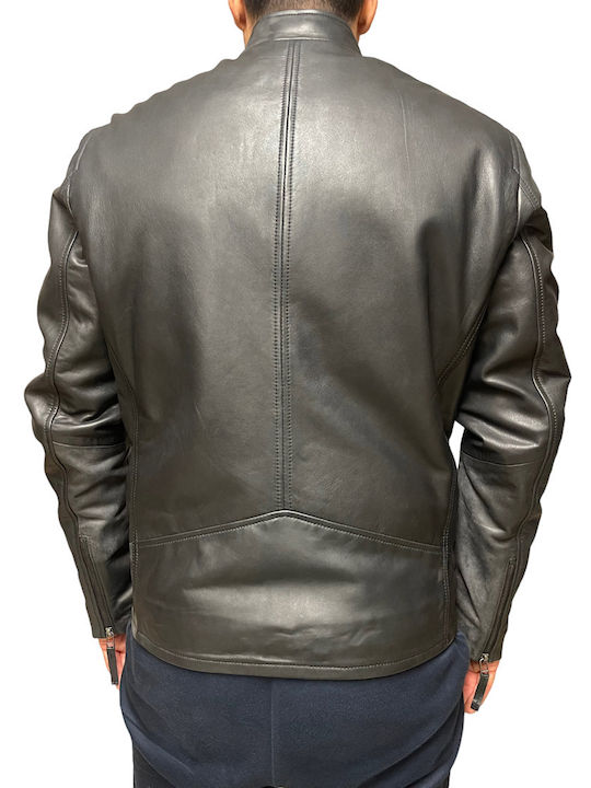 Leather Winter Jacket Black