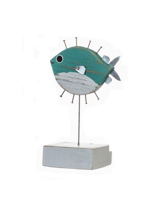 Synchronia Διακοσμητικό Ψάρι από Ξύλο 12x4x12cm