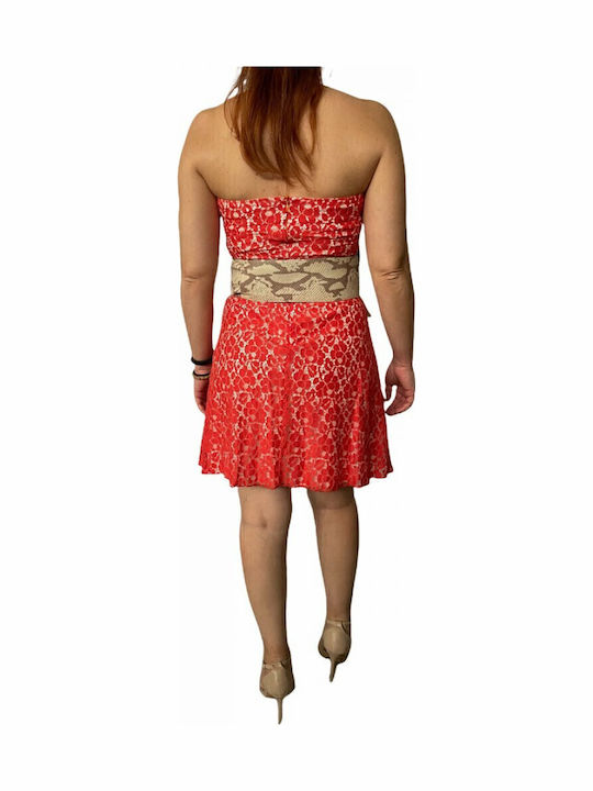 Breite Leder Damen Gürtel Beige