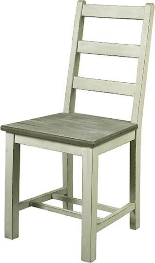 Kitchen Wooden Chair Ecru 43x50.5x95cm