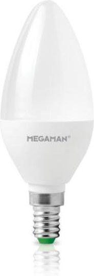 Megaman Λάμπα LED 14W για Ντουί E14 και Σχήμα C35 Θερμό Λευκό 270lm Dimmable