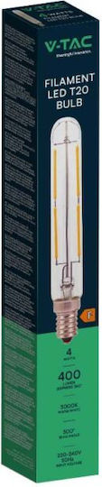 V-TAC Vt-2204 LED-Lampe 4W 138mm für Fassung E14 und Form T20 Warmes Weiß 400lm