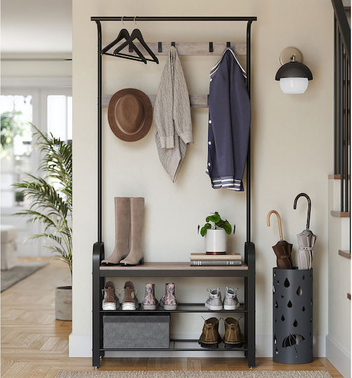 Eingangsmöbel mit Garderobe & Schuhschrank 84x33.7x183cm Eingangsmöbel mit Garderobe & Schuhschrank 84x33.7x183cm