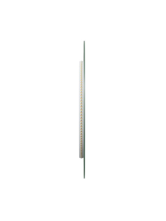 vidaXL Oval Badezimmerspiegel LED 100x45cm Durchsichtig