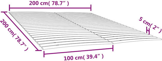 Lamele Scânduri pentru o saltea Single 100x200buc