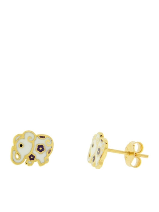 Xrisokosmima Карфоти Детски Обеци от Злато 14K