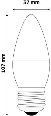 Avide Abbc27cw-7w Λάμπα LED 7W για Ντουί E27 Ψυχρό Λευκό 610lm