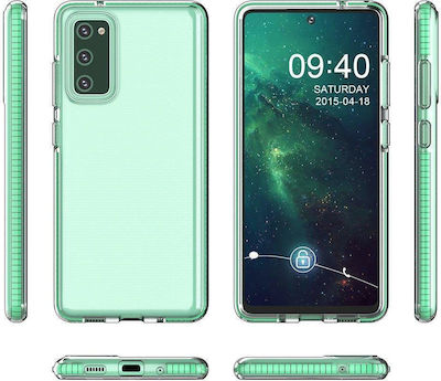 Hurtel Spring Coperta din spate Silicon 1mm Transparent / Roz închis (Galaxy A02s)