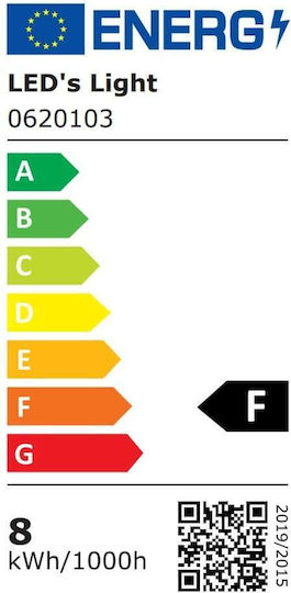 123led Λάμπα LED 8W για Ντουί E27 και Σχήμα A60 Φυσικό Λευκό 806lm