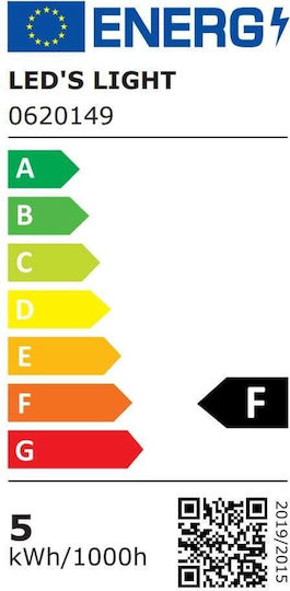 123led Λάμπα LED 4.5W για Ντουί E27 και Σχήμα P45 Θερμό Λευκό 470lm
