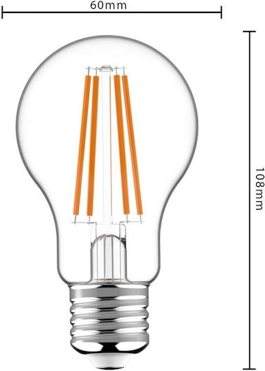 123led LED Bulb 7W for Socket E27 and Shape A60 Warm White 806lm