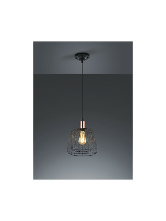 Trio Lighting Sanna Pendant Light Single-Light for Socket E27 Black