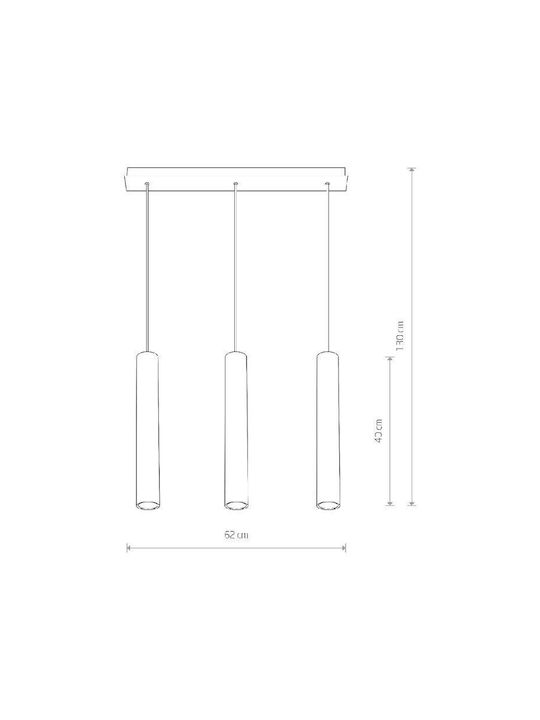 Nowodvorski Eye White Pendant Chandelier Rail for Socket GU10 White