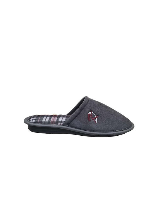 Kolovos Men's Printed Slippers Gray