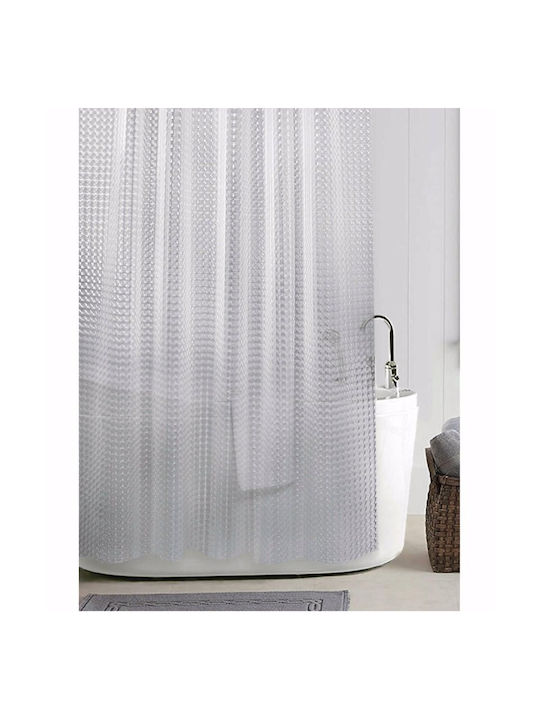 Import Hellas 3d Κουρτίνα Μπάνιου 240x200cm Διάφανη