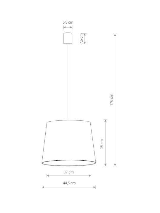 Nowodvorski Cone M Pendant Light White with Socket E27
