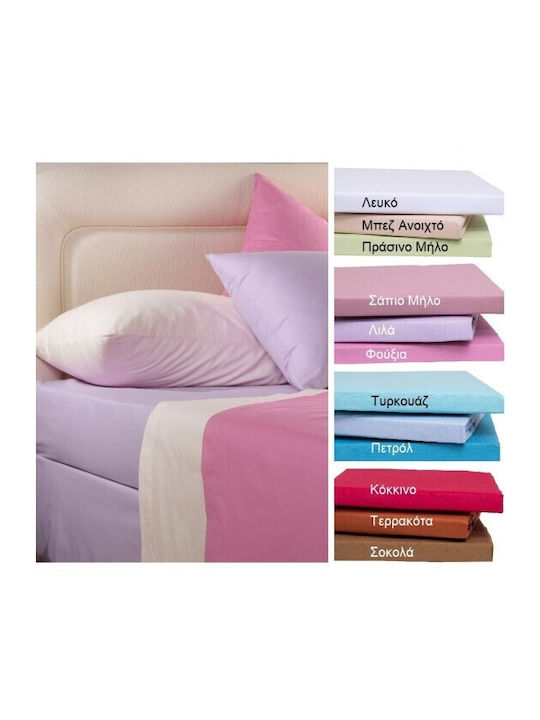 Viopros Sheet for Single Bed 160x260cm. Basic Fuchsia