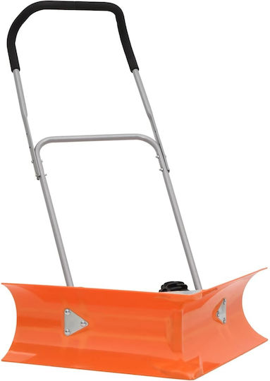vidaXL Schneeschaufel Teleskopisch Rollend mit Stiel 107cm und Plastikgriff