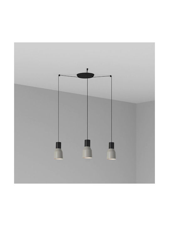 Faro Barcelona Kombo Pendant Light Three-Light for Socket E27 Gray