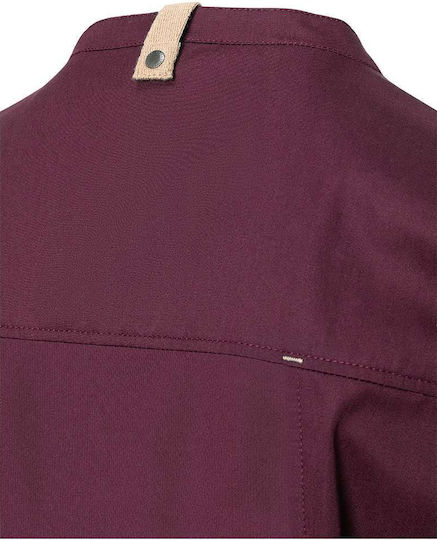 Karlowsky Haina Bucătar Burgundy cu Mâneci scurte