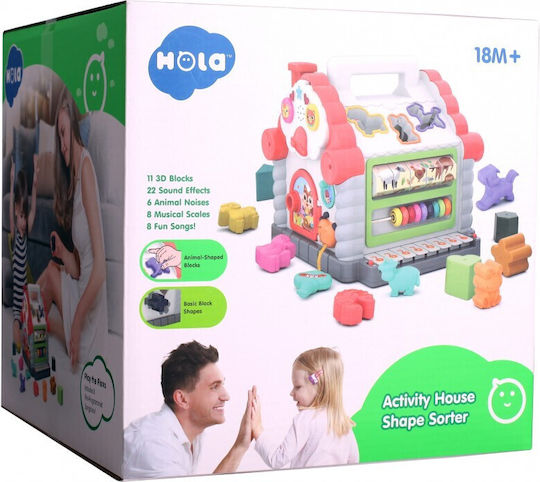 Hola Toys Παιχνίδι Ταξινόμησης Σχημάτων Εκπαιδευτικό Αγροτόσπιτο με Φως για 18+ Μηνών