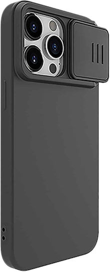 Nillkin Camshield Silky Umschlag Rückseite Silikon Schwarz (iPhone 15 Pro Max)