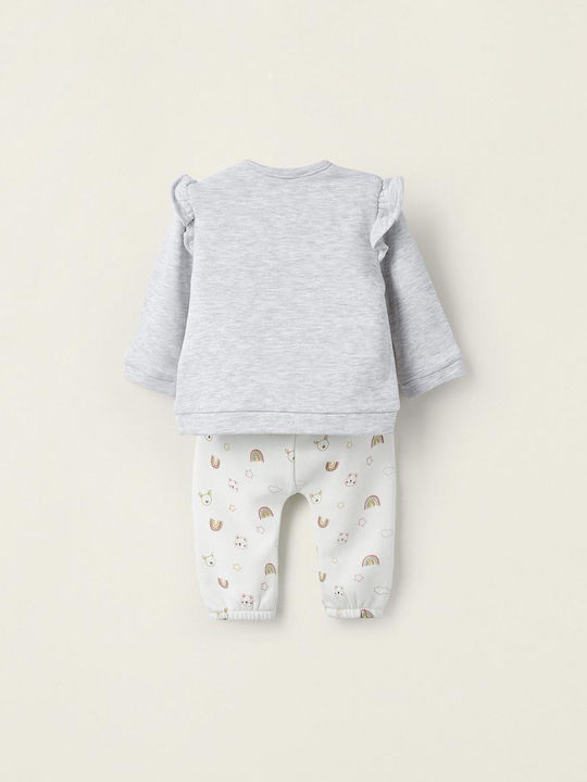 Zippy Kids Sweatpants Set Gray 2pcs