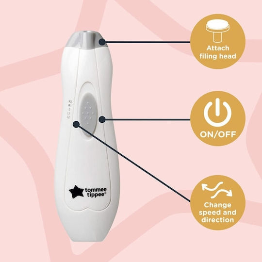 Tommee Tippee Baby Electric Nail File Orange