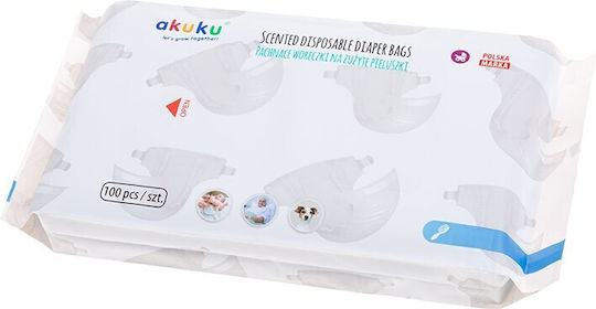 Akuku Replacement Bags for Blue Diaper Bin 100 Pieces