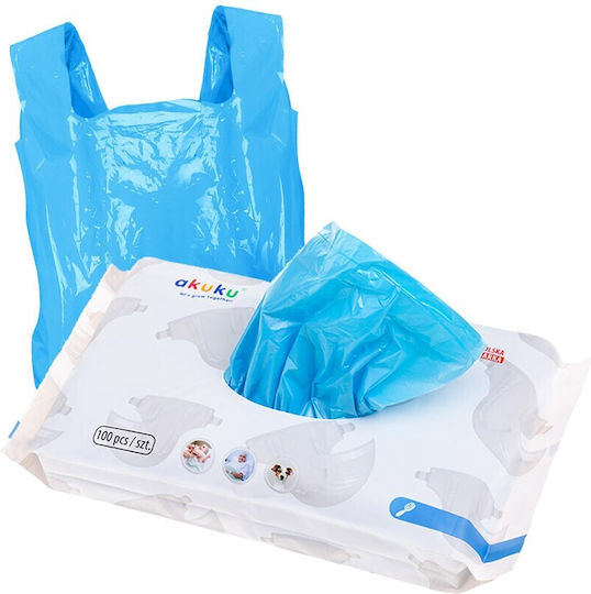 Akuku Replacement Bags for Blue Diaper Bin 100 Pieces